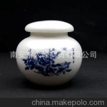 青花牡丹，密封典雅 南安市人峰商貿陶瓷茶葉罐批發詳解